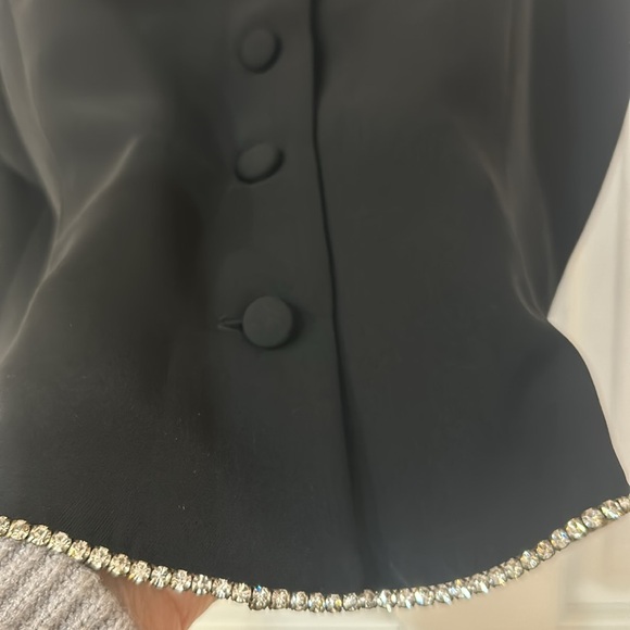 Jones New York Evening Black Sequin Sleeveless Blouse Size 12 - Picture 6 of 9